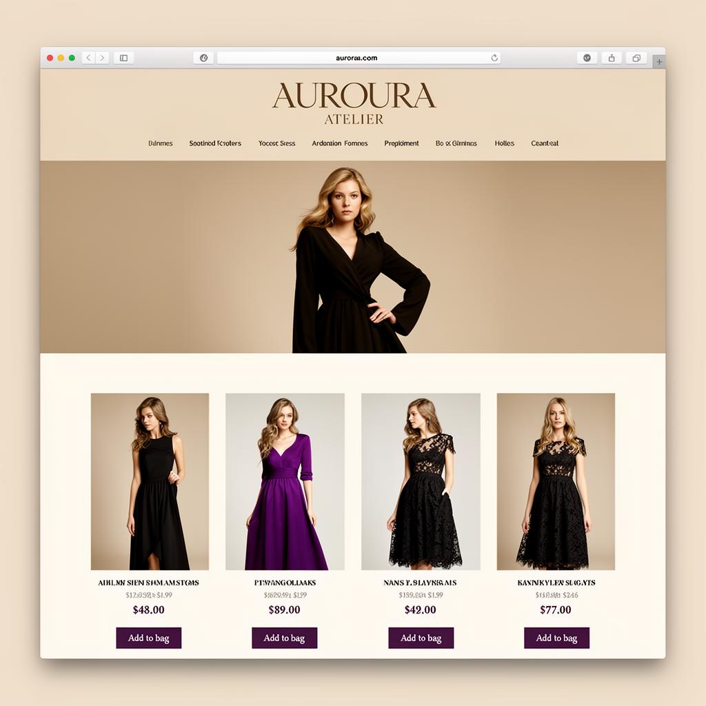 Preview do site Aurora Store