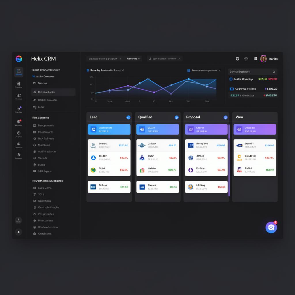 Preview do site Helix CRM