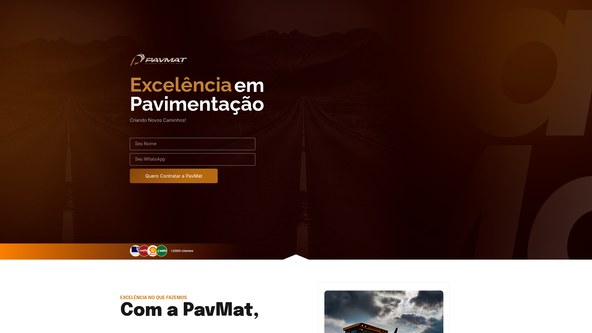 Preview do site Pavmat